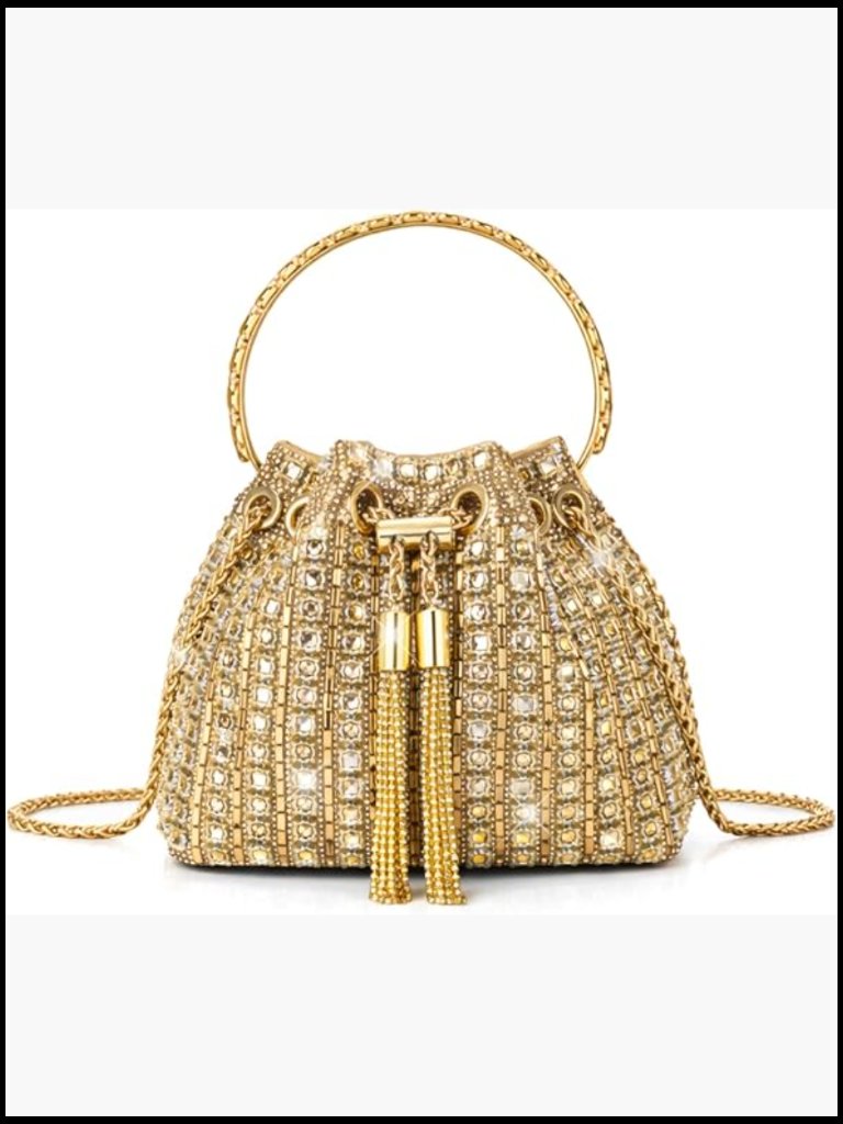 Rhinestone Evening Clutch Sparkly Bling Purse Party Wedding Prom Bag Adjustable